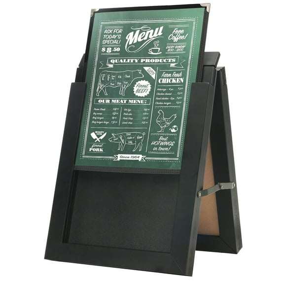 Double Sided A-Frame Chalkboard & Menu Holder