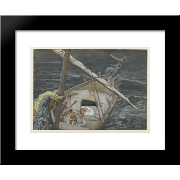 Jesus Sleeping During the Tempest 20x24 Framed Art Print by James Tissot