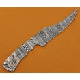 thumbnail image 2 of 10.5 inches Kukri Point Blade Skinning Knife, Hand Forged Twist Pattern Damascus Steel Blank Blade, 6 inches Blade with 5.5" Cutting Edge, 4.5" Scale Space with 4 pin Hole, 2 of 12