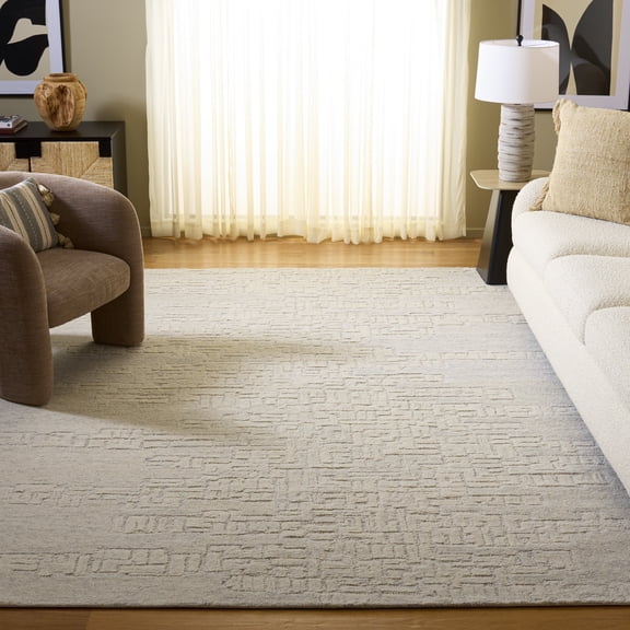 SAFAVIEH Harvest Lynwood Geometric Area Rug, Silver/Ivory, 8' x 10'