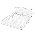 thumbnail image 3 of Queen Size Upholstered Bed Frame,No Box Spring Needed, Sturdy Solid Wood Platform Bed with Thick Chenille Fabric & Headboard , Easy Assembly, Modern Bedroom Upgrade, Durable Design, Dark Grey, 3 of 7