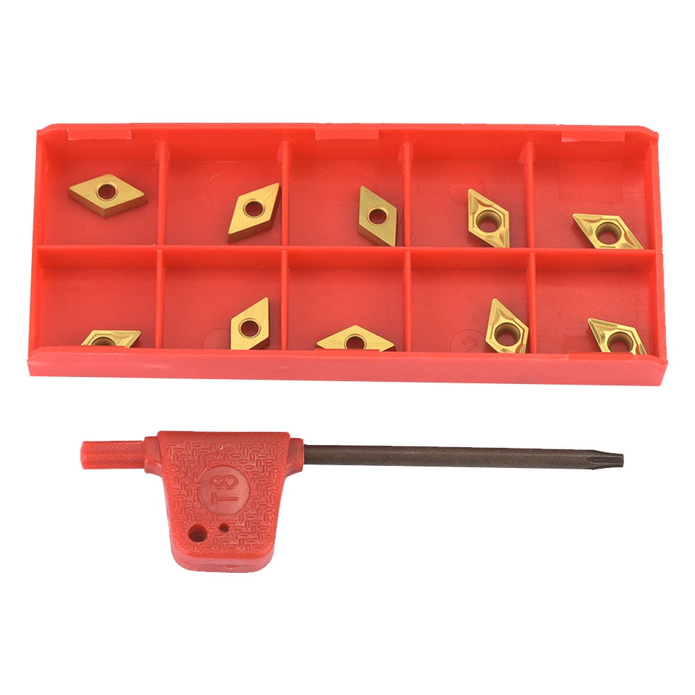 Lot De 10 Lames Inserts Rotatifs CNC Carbure DCMT070204 US735 DCMT51.51 - Outils De Tournage Pour Acier Et Inox
