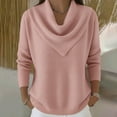thumbnail image 3 of Yigetop Chandail à Col Roulé pour Femmes, Chandail à Col Roulé Surdimensionné pour Femmes, Mode Automne Hiver, Chandail à Manches Longues Tendance, Chandails d'Hiver pour Femmes, Rose P, 3 of 5
