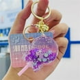 thumbnail image 1 of Creative Lollipop Into Oil Floating Pendant Quicksand Bottle Key Ring Pendant Car Key Accessory Pack Pendant 5Ml, 1 of 5