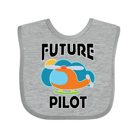 

Inktastic Future Pilot Helicopter Gift Baby Boy or Baby Girl Bib