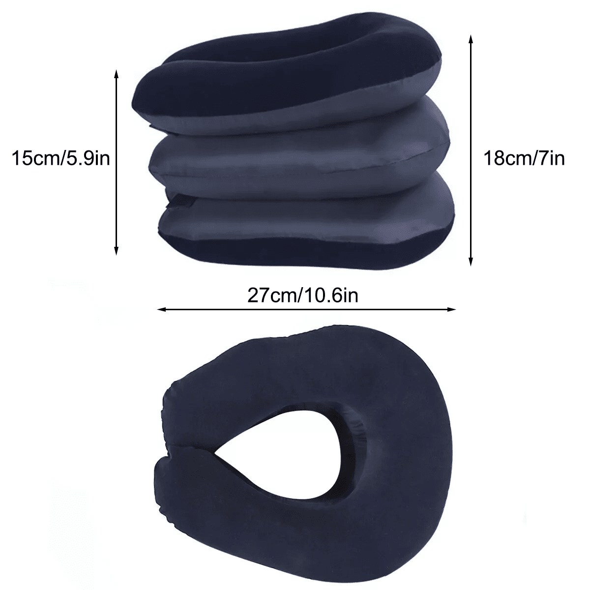 YIYUN Inflatable Neck Stretcher & Traction Pillow – Portable Cervical Relief for Pain, Stress & Muscle Tension – Home, Office & Travel Use.