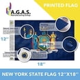 thumbnail image 2 of AGAS New York State Outdoor Flag, 12x18 Inch, 200D Nyl, Fade Proof Colors, Brass Grommets, 2 of 2