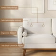 thumbnail image 5 of Garvee 65" Mid Century Modern Couch Sofa Loveseat, Comfy Love Seat Couches for Living Room, 2 Seater Linen Upholstered Deep Seat Couch for Bedroom Office Small Space, Beige Cream, 5 of 7