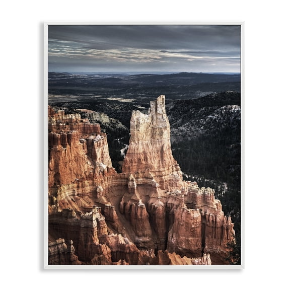 Stupell Industries Rustic Lodge Canyon Butte Photography White Framed Giclee Art, 16 x 20, by Alan Majchrowicz