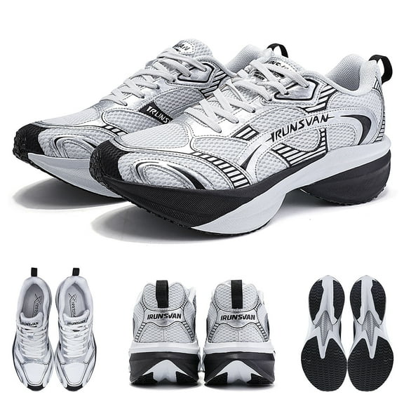 IRUNSVAN DEPTH DEEP 1.0 Full length Carbon Plate Breathable Anti slip Lightweight Shock Absorbent Rebound Running Shoes for Men's and Women's Shoes Retro Fashion Trendy Shoes