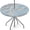 A Blue Texture Marble, variant on Outdoor Round Tablecloth with Umbrella Hole and Hidden Zipper Summer Retro Wood Plank Elastic Edged Circle Table Cloth Waterproof Fitted Table Covers for Picnic Camping Garden 36-44in