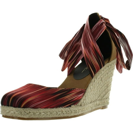 Brown Espadrille - C LABEL ROLLIN-3 Womens Lace Up Criss Cross Espadrille Wedge Sandal, Brown, 9