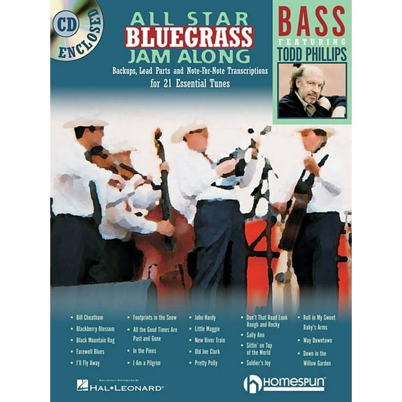 All Star Bluegrass Jam Along, Bass: Backups, Lead Parts and Note-For-Note Transcriptions for 21 Essential Tunes, (Paperback)