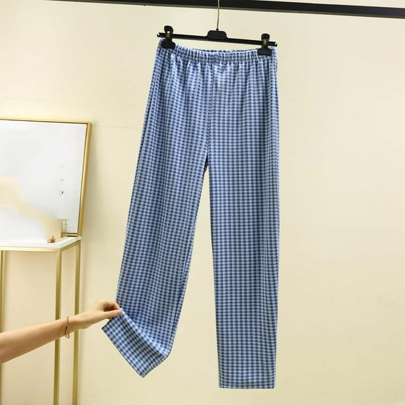 Vetsdori Plaid Pajamas Pants for Women Fashion Plus Size Sleepwear Soft, PJS Pjs Pants Womens Sleep Pants Elastic Waist