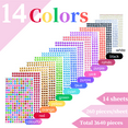 thumbnail image 3 of Cayton Self-Adhesive Rhinestone Stickers Gem Stickers, 3640 PCS Sparkling Gemstones Self-Adhesive Colored Half Round Beads for Facial Makeup Nail Art DIY Scrapbook 6mm, 3 of 7