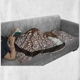 thumbnail image 6 of Nature Soft Flannel Fleece Blanket, Hand Drawn Tree Branch Roots with Modern Wavy Lines and Mandala Background Artwork, Cozy Plush for Indoor and Outdoor Use, 70" x 90", Maroon Brown, by Ambesonne, 6 of 6