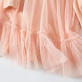 thumbnail image 2 of Toddler Girls Solid Color Long Sleeves Mesh Dress Baby Girl Round Neck Casual Birthday Holiday Dress with Skirt 12M-7Years, 2 of 8