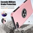 thumbnail image 3 of for iPhone SE 2022 Case, iPhone SE 2020 Case, iPhone 8/7/6s/6 case Ultra Slim with 2Pcs Tempered Glass Screen Protector Full Body Shockproof Phone Case with Invisible Ring Stand, 4.7" Pink, 3 of 15