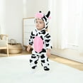 thumbnail image 4 of Coerni New Born Flannel Jumpsuit Cute Animal Fleece Hooded Romper Warm Zip up Thick Suit Baby Bodysuit Halloween Crawling Overall, 4 of 4