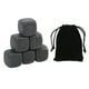 thumbnail image 2 of Juego de piedras de whisky de basalto con bolsa de almacenamiento para whisky, coñac, vino, bebida, rocas de whisky enfriadoras reutilizables para regalo, juego de 6 uds., 2 of 5