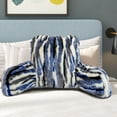 thumbnail image 3 of Home Soft Things Multi Jacquard Faux Fur Bedrest Pillow -Blue - 20" x 18" x 17", 3 of 10