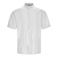 thumbnail image 2 of JLFKNG Mens T-Shirts Short Sleeve Shirt Tops With Pockets Simple Solid Color Breathable Loose Fit Buttons Up Shirts For Men Lounge Summer Tops, 2 of 7
