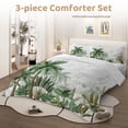 thumbnail image 3 of Sleepwish Tree Printed Comforter Set Twin 3Pcs Green Tropical Palm Trees Bedding Set, 3 of 7