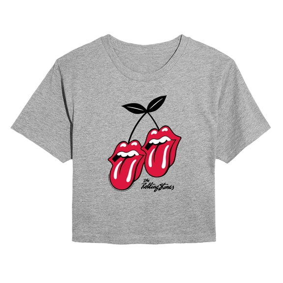 Rolling Stones - RS Cherry Logo - Women's Cropped Short Sleeve Graphic T-Shirt