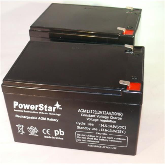 PowerStar AGM1212-2Pack-54 2 Pack 12V 12Ah Replaces Ub12150F2 12V 15Ah Battery