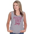thumbnail image 4 of Breast Cancer Survivor Positive Vibes Tank Top Tee Shirt Women Brisco Brands L, 4 of 6