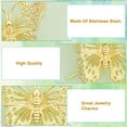 thumbnail image 4 of 2 Esculturas de Mariposas Doradas 2.8x2.6x1.4 pulgadas Figura de Mariposa de Metal Sólido, Adorno de Modelo de Mariposa 3D, Figuras de Animales Dorados, 4 of 6