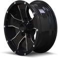 thumbnail image 2 of 14" Inch 5x114.3 Wheel Rim TRAILER WHEELS 14 14x6 +0mm BLACK MACHINED, 2 of 2