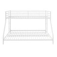 Mainstays Small Space Junior Twin over Full Low Profile Metal Bunk Bed, White