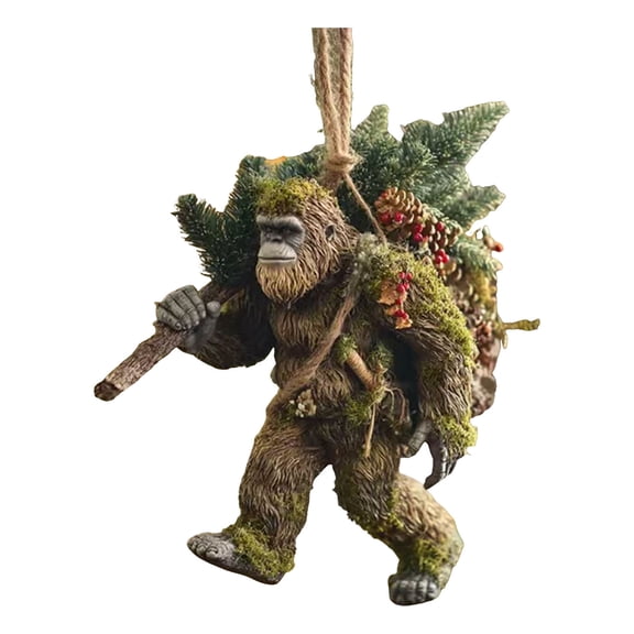 Funny 2026 Sasquatch Bigfoot Christmas Ornament Myths Unique Wildlife Wonders Collection Humorous Tree Decor for Holiday Home Decoration