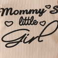 thumbnail image 6 of masbird Newborn Baby Girl Clothes Little Sister Outfit Long Sleeves Romper Pants Baby Clothes for Girls 0 3 6 12 18 24 Months,Beige,0-3 M, 6 of 7