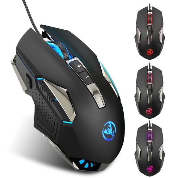 X200 New Wired Game Mouse Colorful Luminous 8000DPI Adjustable 8D Computer Gaming Mouse