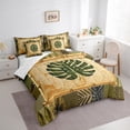 thumbnail image 4 of Feelyou Tropic Palm Leaves Twin Bedding Sets 7-Piece, Vintage Western Plant Bedding Comforter Set, Teens Kids Boys Girls Reversible Sheet Sets, Microfiber Bedroom Decor, 4 of 9