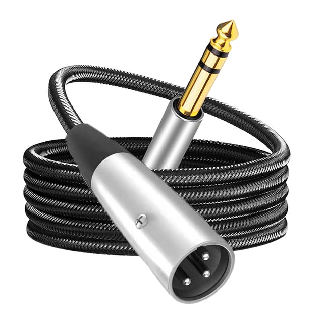TRS 1/4 a XLR Cable micrófono 6.35 mm 3 pines Accesorios anti-Interferencia para el del altavoces