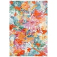 thumbnail image 2 of SAFAVIEH Lillian Duncan Abstract Floral Area Rug, Blue/Orange, 5'3" x 7'7", 2 of 9