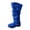 Blue, variant on Slouchy Suede Knee High Boots for Women Double Ring Buckles Straps Block Heel Boot Ladies Fall Party Riding Boot Size 6-9.5