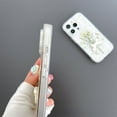 thumbnail image 6 of for iPhone 12 Pro Max [White Flower Bow Case][Full Star Real Flower Gold Foil Transparent Case][Press Dry Real Flower with Bracelet Case] Soft TPU for Women and Girls 6.7", 6 of 14