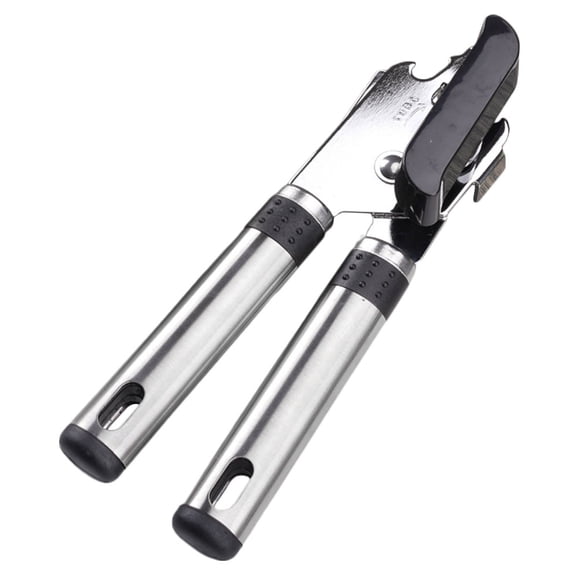 NUOLUX 1Ud Abrelatas Manual De Acero Inoxidable Con Gran Perilla Para Uso Doméstico En Color Negro