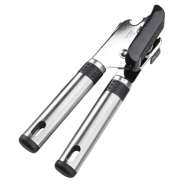 NUOLUX 1Ud Abrelatas Manual De Acero Inoxidable Con Gran Perilla Para Uso Doméstico En Color Negro