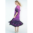 thumbnail image 6 of Miss Lavish London Women’s Paisley Floral Print Polyester Kaftan Dress with V Neck & Pockets (S–3XL), 6 of 6