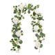 thumbnail image 2 of Guirnalda de flores artificiales, versátil decoración para bodas, enredadera floral, enredadera de rosas artificiales para centros de mesa festivos, Blanco, 2 of 8