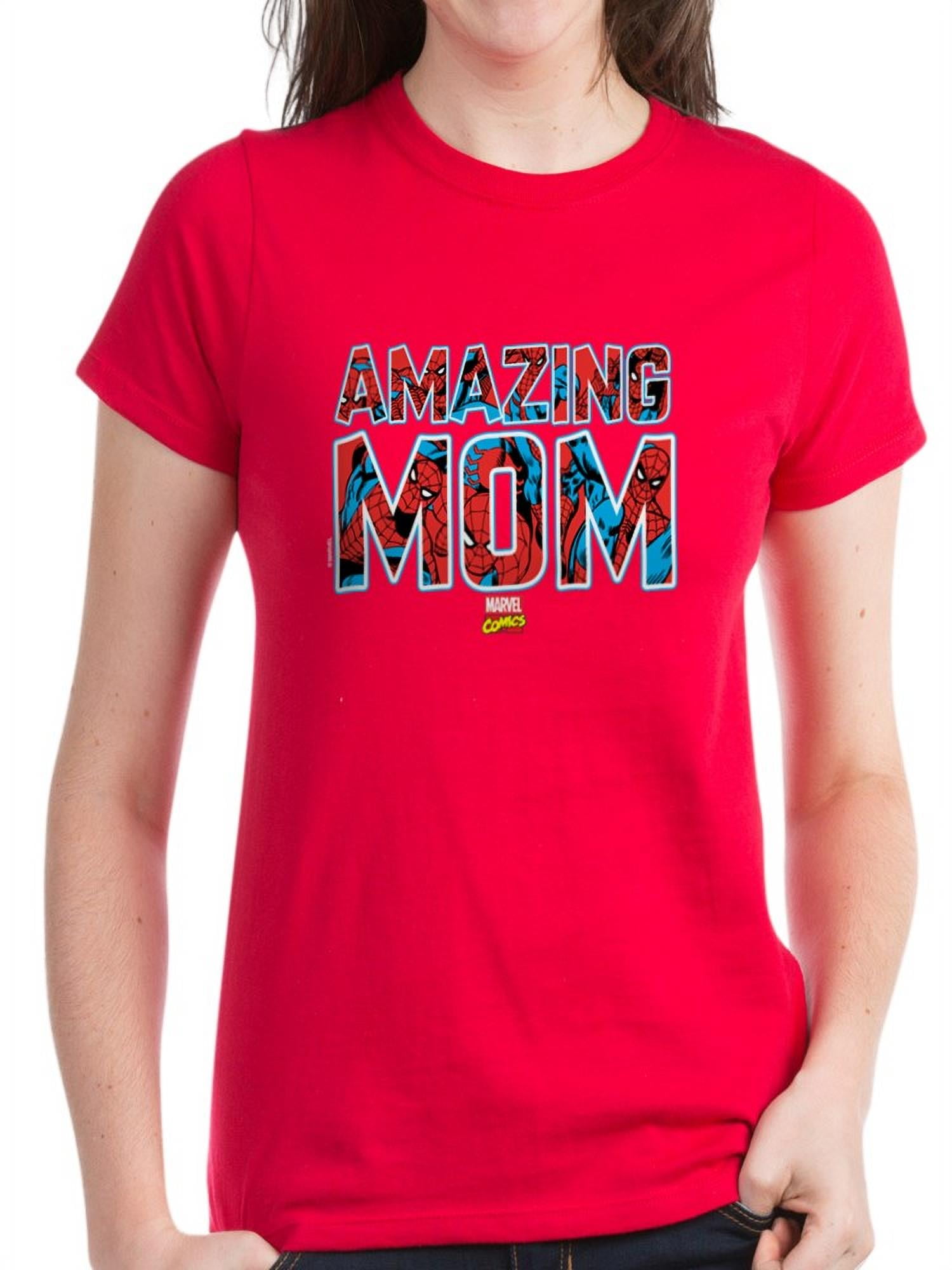 CafePress Spider Man Mom T Shirt Women's V-Neck Dark T-Shirt 219676916 