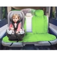 thumbnail image 2 of FH Group Doe16 Fluffy Faux Rabbit Fur Rear Car Seat Cushion, for Most Cars, Trucks, SUVs or Vans - Green, 2 of 7