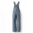 thumbnail image 7 of QATAINLAV Men's Denim Bib Overalls Solid Color Casual Wide Leg Jean Onesie Pants Adjustable Straps Workwear with Pockets, Light Blue, S, 7 of 7