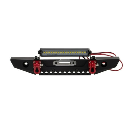 1/10 RC Metal Front Bumper with LED Light for Axial SCX10 & SCX10 II 90046 for TRX4