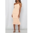 thumbnail image 6 of PRETTYGARDEN Women's Summer Midi Bodycon Dresses One Shoulder Strappy Tiered Ruffle Floral Boho Sun Dress, 6 of 7